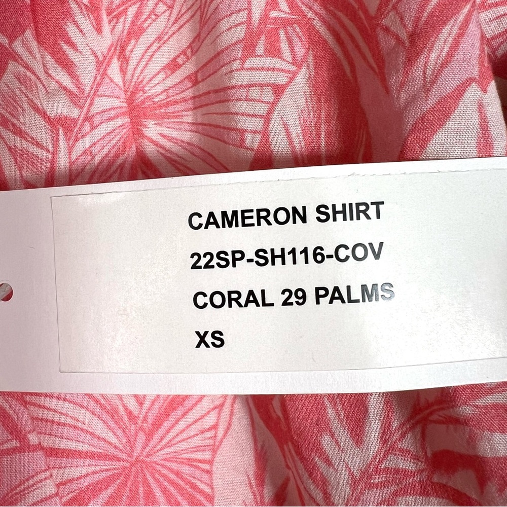 NWT OVERLOVER Cameron Top In Palms Coral Size XS - Picture 8 of 12